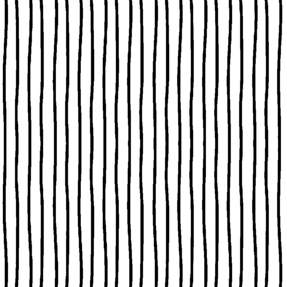 White/Black Stripe Quilt Fabric