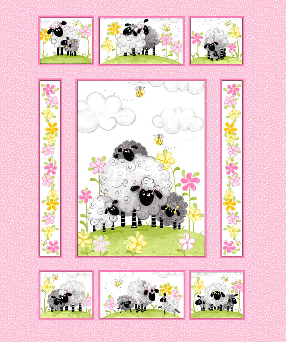 Pink Lal the Lamb Panel SB20300-520