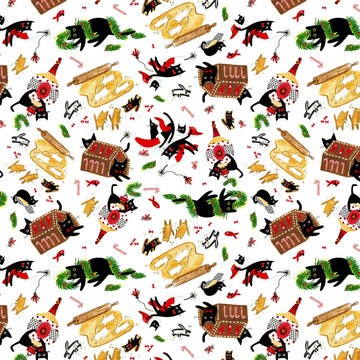 MEOWY & BRIGHT  Fabric - StoryQuilts.com