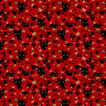 Deck the Paws in Red. Comes in half yard increments  Fabric - StoryQuilts.com