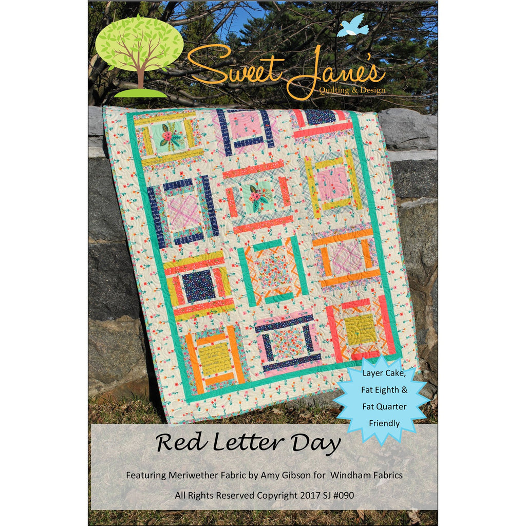 Sweet Jane's Red Letter Day  Pattern - StoryQuilts.com