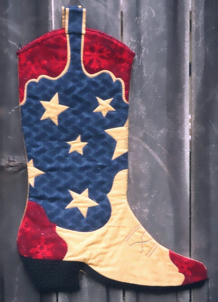 Star Boot Christmas Stocking  Pattern - StoryQuilts.com