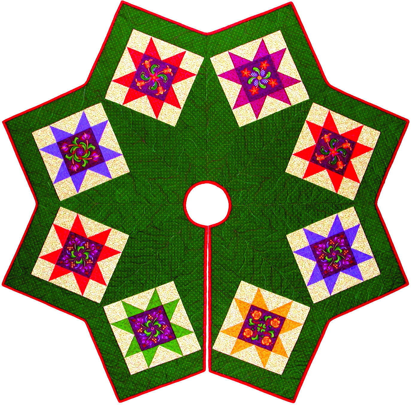 Christmas Tree Skirt  Pattern - StoryQuilts.com