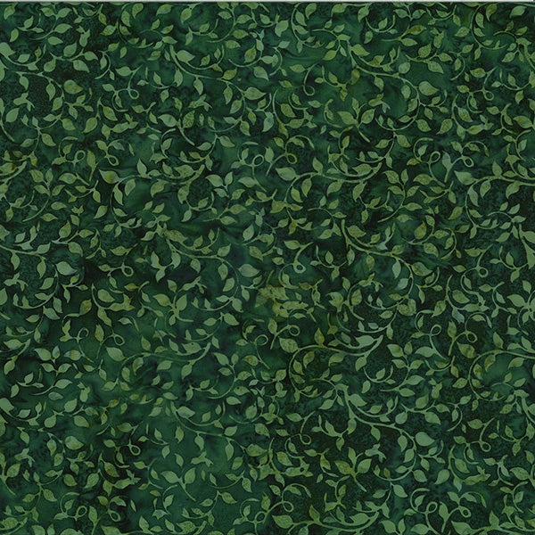 Hoffman Bali Batik Swirled Vine- Hunter Green