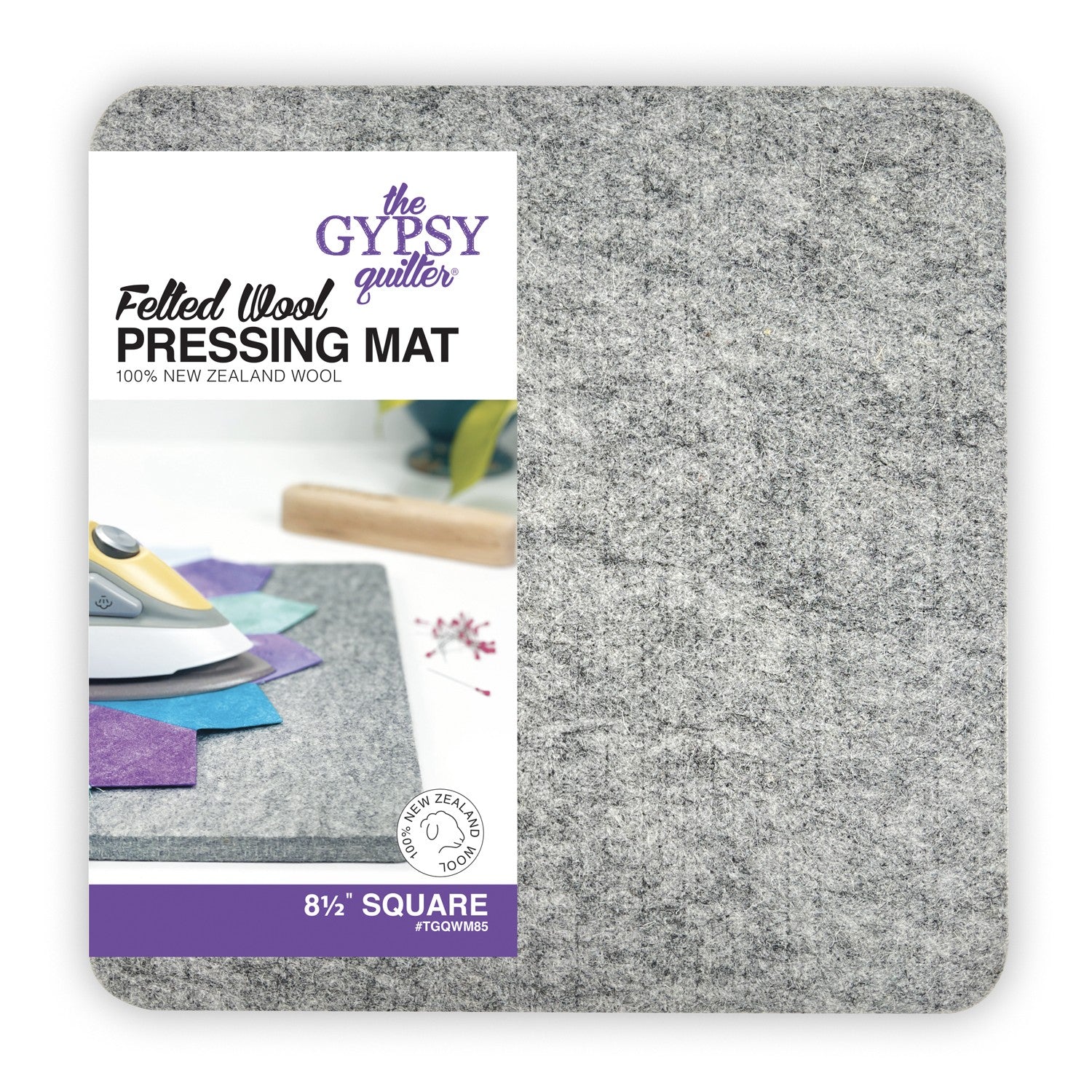 Wool Pressing Mat 8-1/2in x 8-1/2in x 1/2in Thick # TGQWM85