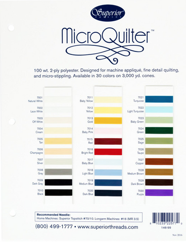 MicroQuilter Color Card  Thread - StoryQuilts.com