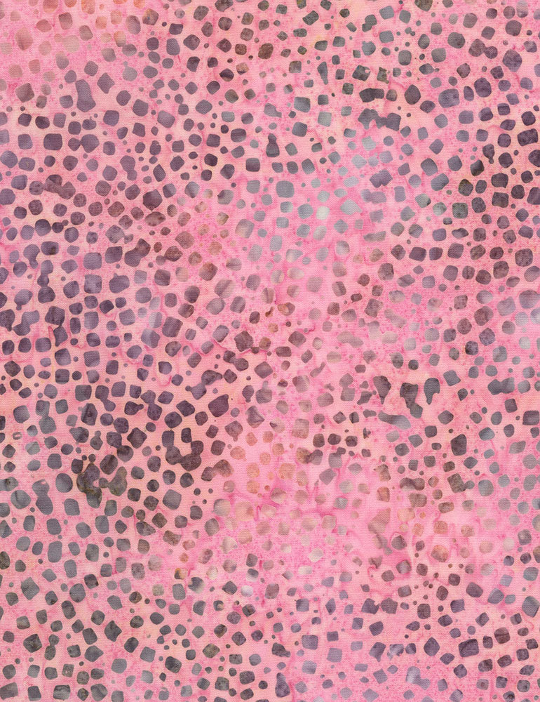 Timeless Treasures Tonga Orchid Batiks Mosaic - Pink  Fabric - StoryQuilts.com