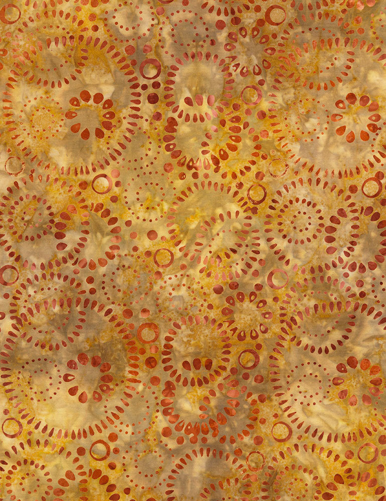 Timeless Treasures Nutmeg Tonga Batiks Bubbles  Fabric - StoryQuilts.com