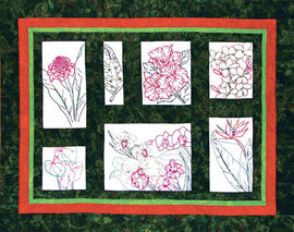 Tropical Embroidery  Pattern - StoryQuilts.com