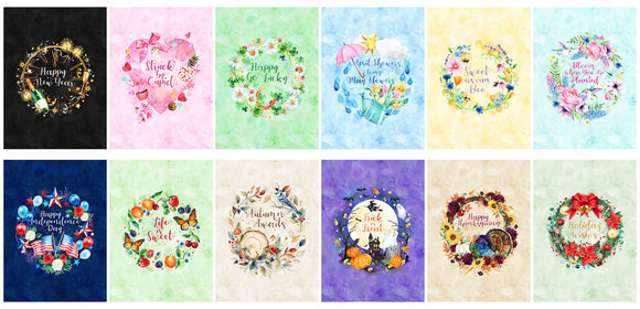 Celebrate Celebrate The Seasons Panels 12 panels 14" X 20" each