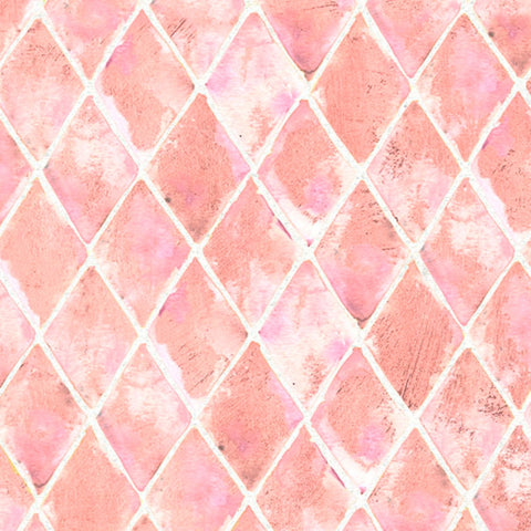 Pink/Orange Pineapple  Fabric - StoryQuilts.com