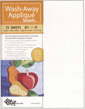 Wash-Away Applique Sheets 20ct  Notion - StoryQuilts.com