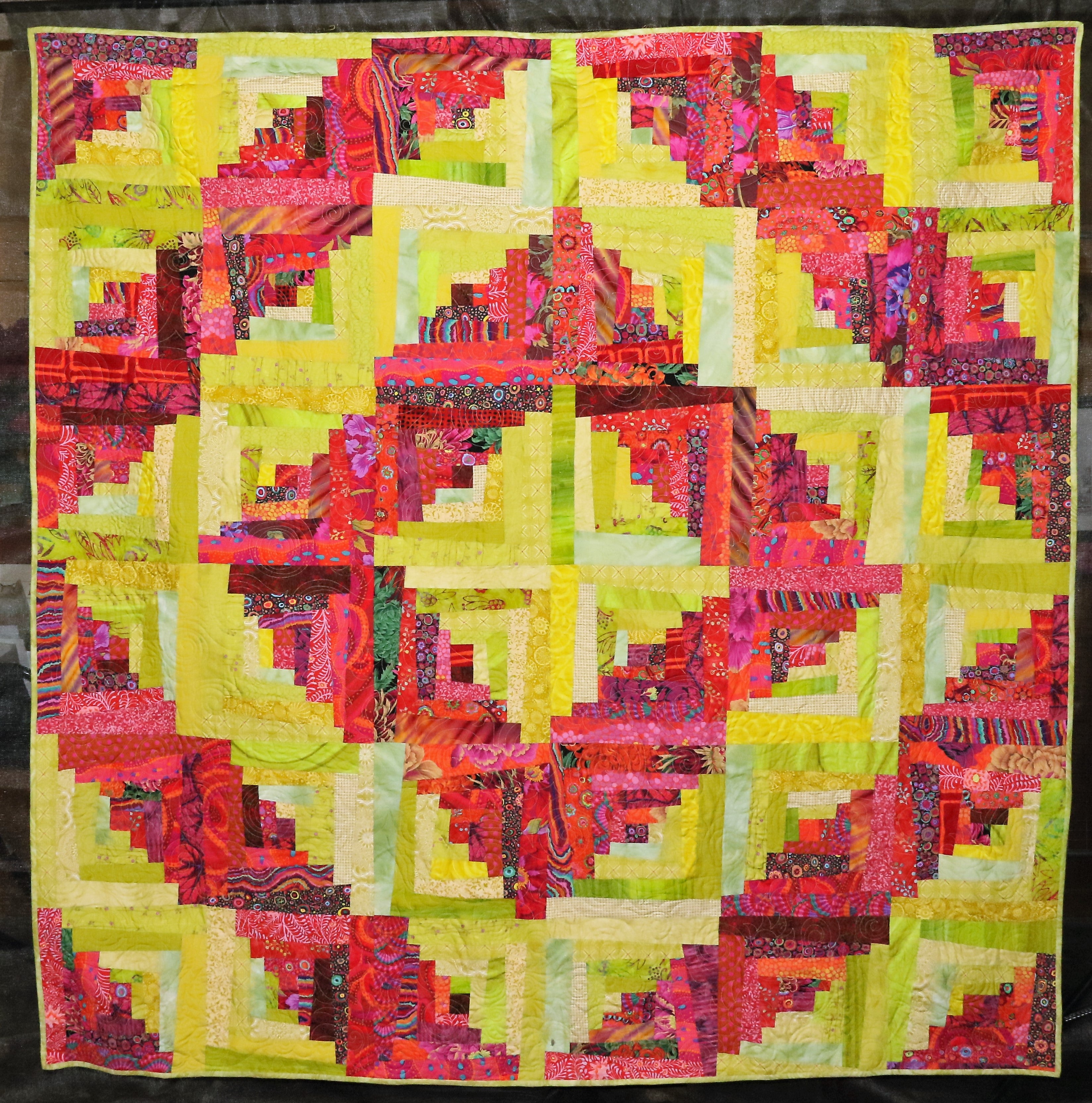 Log Cabin Crazies  Pattern - StoryQuilts.com