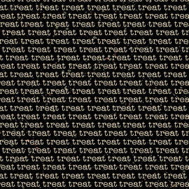 Black Treat Words - Snarky Cats Collection  by Clothworks