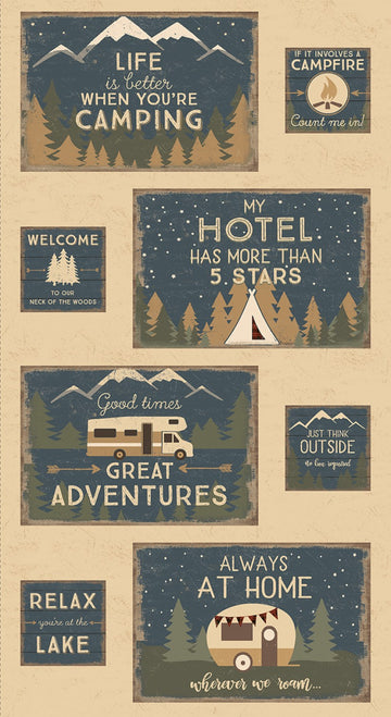 Living the Dream 24"x44" Placemat Panel Y3438-64 Light Caramel