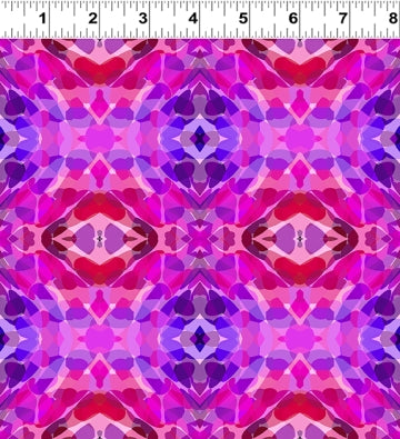Vibrant Life Digital Kaleidoscope Y3546-27 Purple,  sold in.  Half yard increments
