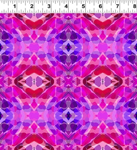 Vibrant Life Digital Kaleidoscope Y3546-27 Purple,  sold in.  Half yard increments - 0