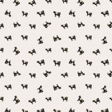 Happy Day Farm - Light Khaki Digital Cows,  sold in half yard increments
