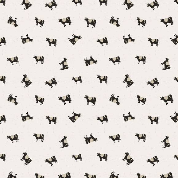 Happy Day Farm - Light Khaki Digital Cows,  sold in half yard increments
