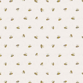 Happy Day Farm - Light Khaki Digital Bees,  sold in half yard increments