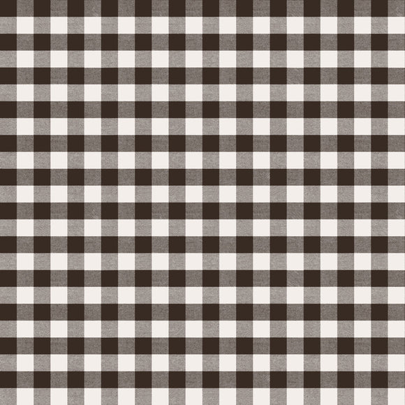 Happy Day Farm - Dark Brown Gingham,  sold in half yard increments