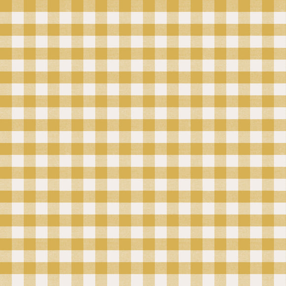 Happy Day Farm - Gold Gingham,  sold in half yard increments