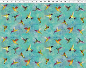 Zen Digital Hummingbirds Y3763-101 Turquoise