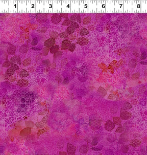 Zen Digital Leaves Y3769-78 Dark Fuchsia