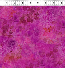 Zen Digital Leaves Y3769-78 Dark Fuchsia