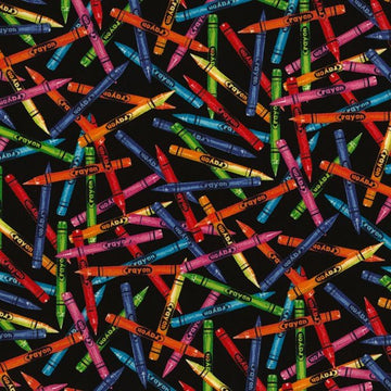 Crayons Multi from Timeless Treasures  Fabric - StoryQuilts.com