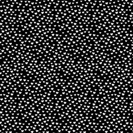 What's the Buzz White Cute Little Hearts - Black