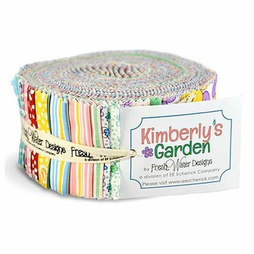 Kimberly's Garden 40 Pre-cut 2.5" Strips From Fresh Water Designs1