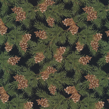 Season of Heart 39703-972 Branch Toss Black  Fabric - StoryQuilts.com