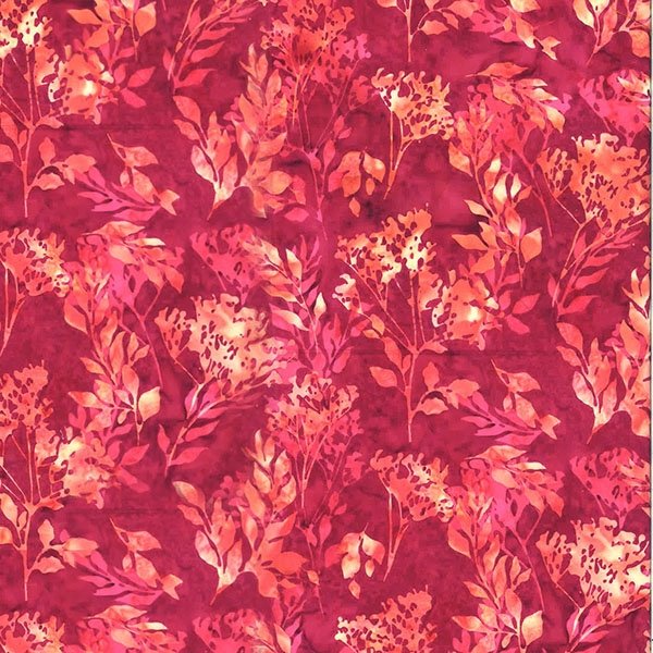 Hoffman Bali Batiks "Foliage" - Cardinal