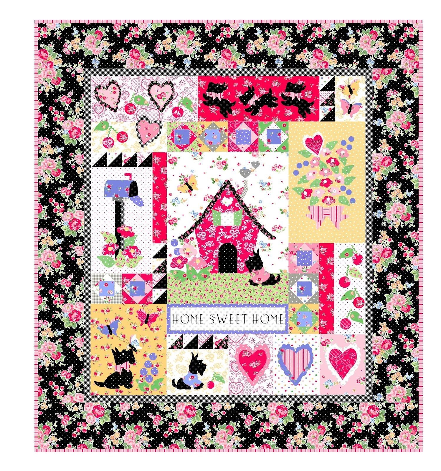 Terrier Town  Pattern - StoryQuilts.com