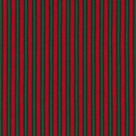 Winter Stripe Red and Creame by Susan Winget